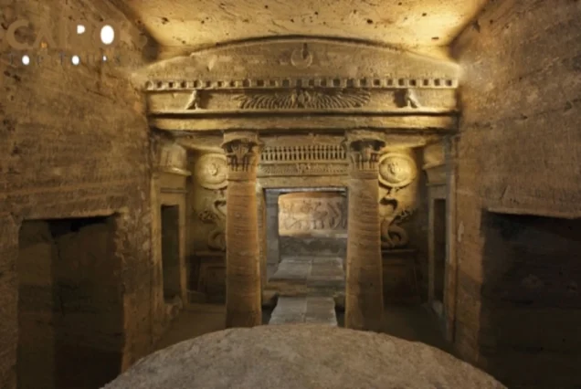 Catacombs-of-Kom-El-Shoqafa-in-Alexandria-Egypt